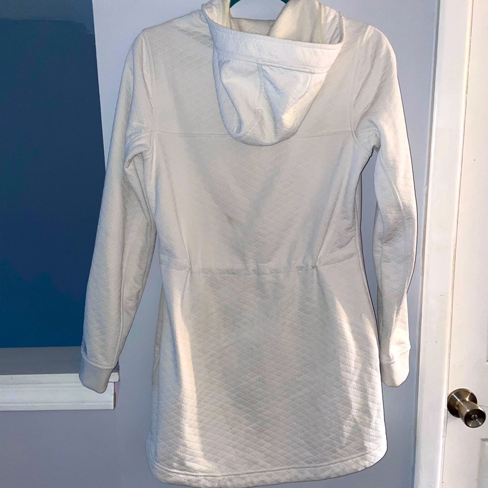 NorthFace Cream Quilted Knit Coat - size small